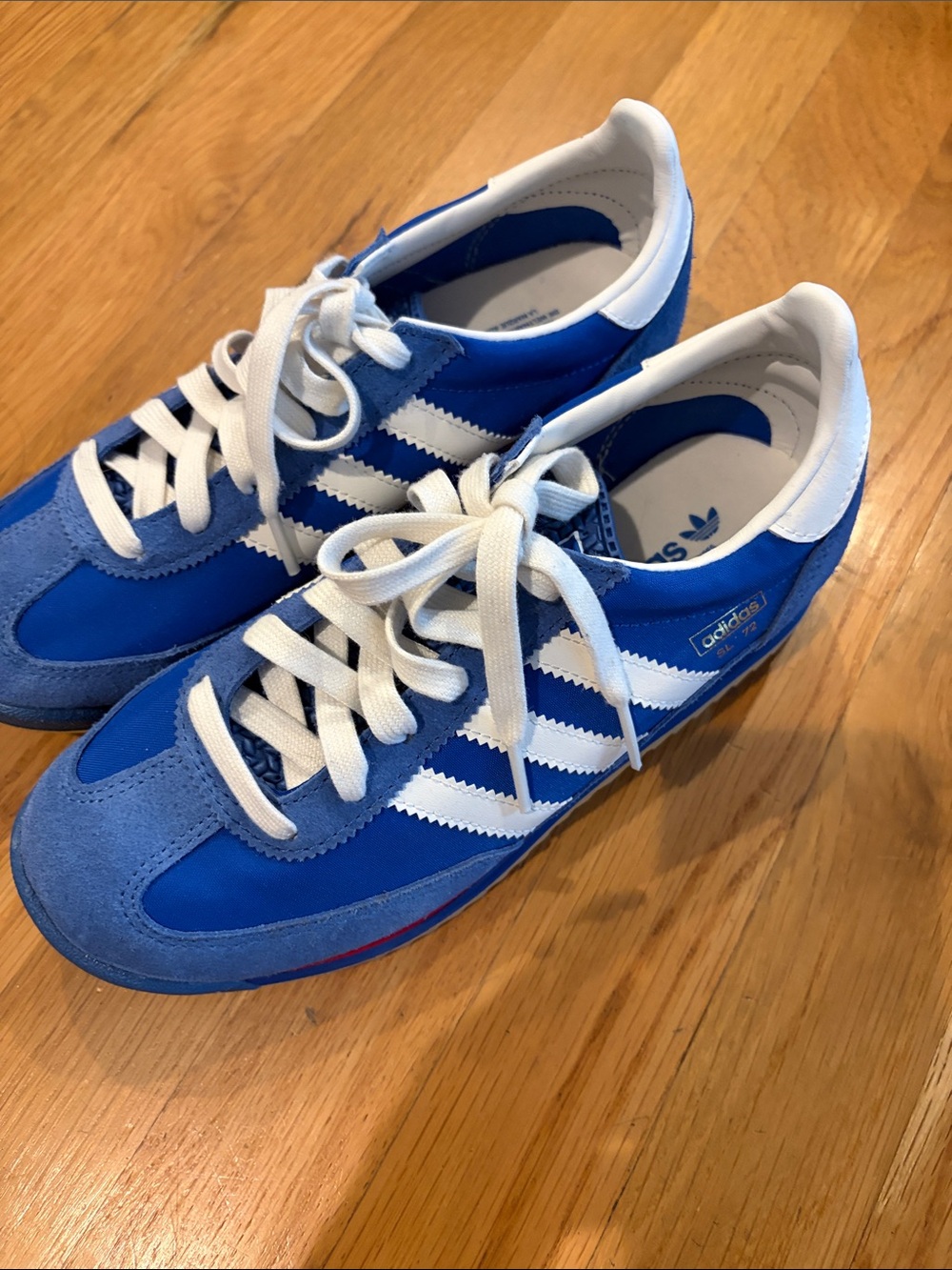Adidas Leather & Suede Sneakers. Blue SL’72. Size US 5